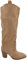 Malu Shoes Stivali camperos donna in camoscio beige altezza ginocchio lisci con tacco legno 7 cm quadrato moda zip (41 EU)