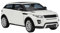 RCESSD Modelle sammeln 1:24 Für Land Rover Range Rover Evoque SUV Alloy Replica Car Druckguss-Fertigmodellauto Modell aus Druckguss (Farbe : Weiß)