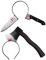 JNAWA 2Pcs Bloody Sharp Knife Axe Headband Halloween Scary Props Scissors Axe Through Head Horror Joke Toys for Halloween Costume Accessories