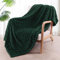 Exclusivo Mezcla Coperta Plaid Pile di Flanella per Divano, 130x170 CM Coperta Letto Singolo con Elegante Jacquard, Morbida e Calda, Verde foresta
