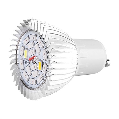 Haofy GU10 Pflanzenlicht Vollspektrum E27 E14 GU10 85‑265 V 18 W 18 LED Grow Light Hydroponische Wachstumslampe für Blumenpflanzen (GU10)