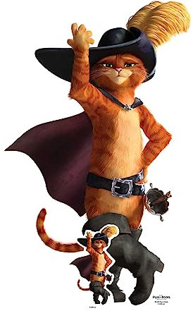 Star Cutouts SC4285 Pappaufsteller Der gestiefelte Kater – ideal für Shrek & Puss In Boots Filmfans, Themenpartys, Shrek-Geburtstage & Events