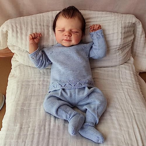 Zero pam Reborn Puppen 18 Zoll Die Wie Echt Aussehen 45cm Realistisches Reborn Baby Junge Mit Weichem Körper Süße Silikon Babypuppen Für Mädchen