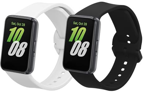 kwmobile 2X Sportarmband kompatibel mit Samsung Galaxy Fit 3 Armband - Fitnesstracker Band Set aus TPU Silikon
