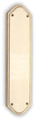 Infinity Decor Georgian Half Round Satin Brass Finger Push Plate 300x75mm - for Internal or External Door