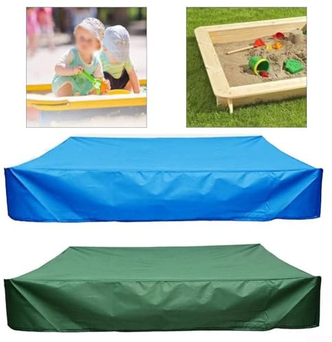 Sandkastenabdeckung, quadratisch, wasserdicht, staubdichter Schutz, Kinderspielzeug, Sandkastenabdeckung, verschiedene Größen und Farben (grün, 200 x 200 x 20 cm)
