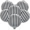 Jobkoo Black and White Striped Balloons 18 Inch Striped Mylar Foil Balloons Round Halloween Aluminum Helium Balloon for Halloween Birthday Baby Shower Party Decorations