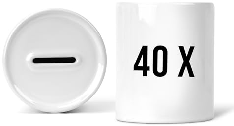 40x Spardose Sublimationsrohling Keramik Weiss mit Subli-Beschichtung Sublimation Blanko Werbegeschenk Print On Demand (40er Set)