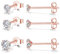 Bewenda Ohrringe Silber 925, 3 Paare Sterling Silber Rund Ohrstecker Set Mit Zirkonia, Schlafen Knorpel Klein 3/4/5mm, Hypoallergen Ohrschmuck für Damen