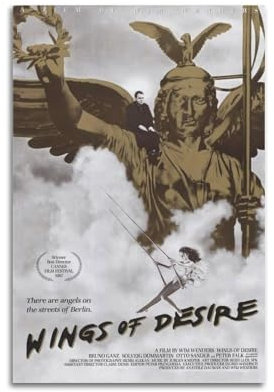 ydhgebn Poster Der Himmel Über Berlin, Vintage-Poster, dekoratives Gemälde für Schlafzimmer, Wohnzimmer, ästhetisches, elegantes Poster, 30 x 45 cm, ungerahmter Stil