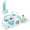 COSTWAY Kinder Rutsche, 3 in 1 Kinderrutsche & Auto & Tunnel, Lenkrad mit Hupe, Kinder Spielplatz Indoor Outdoor, für Kinder ab 18 Monaten