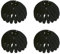 Bailinks 4er Set Vintage Dutt Haarspangen, Vogelnest Haarklammern für Damen, Rutschfeste große Haargreifer, Kunststoff Krallen Clips, Haarschmuck für Frauen und Mädchen (Schwarz)