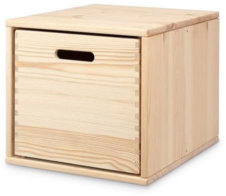 Ehrenkind® Regal für Kinderzimmer – Praktisches Aufbewahrungssystem aus Kiefer für Spielzeug und Ordnung | 1 Fach | Klein (315 mm)