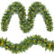 Girlande Weihnachten, Weihnachtsgirlande mit Beleuchtung, 4.1M 60LED Tannengirlande Lichterkette Batterie, Weihnachten Deko Girlande Tannengirlande für Innen Außen Warmwe