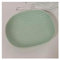 HADECOLL Piatto da portata Piatto da portata verde menta Piatto in ceramica a strisce Piatto da portata ovale Piatto lungo Piatto da portata per insalata Dim Sum alla，