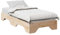 qohoio Massivholzbett ohne Matratze Bed Frame Bettgestell Massivholzbett Betten Holzbett Stapelbar 75x190 cm