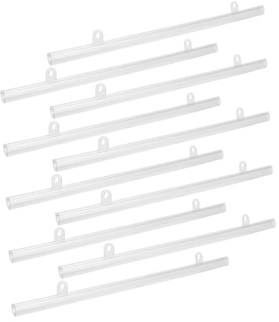 Stecche per Poster 10 Pezzi in Pvc, Supporti per Affissione Pubblicitaria | Fissaggio Pratico e Stabile per Esposizioni Commerciali, Barre Sospese, Uso in Centri Commerciali e Altri Spazi
