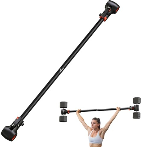 Sportneer Verstellbarer Hantel zu Langhantel Konverter, bis zu 120 kg | Kurzhantel Konverterstange, Vielseitige Gewichtheberausrüstung für Home Gym Krafttraining