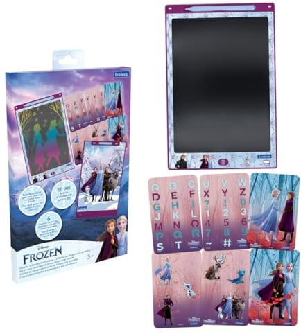 Lexibook, Die Eiskönigin, Zaubertafel, lila/blau, CRT10FZLXB | A4-Format, 28 cm Bildschirm, 1 Stift & 6 Schablonen, mehrfarbige Zeichnungen