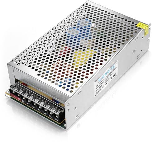 inShareplus Alimentation 12V 20A 240W pour LED, Alimentation à Découpage DC Régulée, Transformateur 230V vers 12V, Adaptateur Secteur pour Ruban LED, Imprimante 3D, Radio, Projets Électroniques