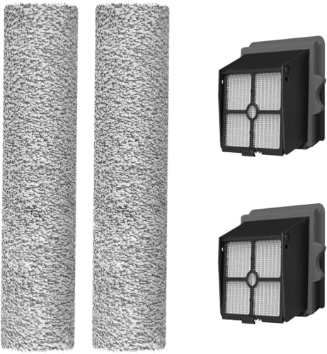 Proscenic Zubehörset für Nass- und Trockensauger Ersatzteile, für F10 Pro, 2 Bürsten & 2 Filter