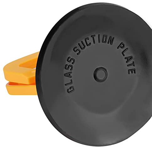 BAOFUYA Ventosa in ABS Giallo 110lb 77lb Verticale Livellatore con Maniglia per Riparazione Vetri Estrazione Ammaccature
