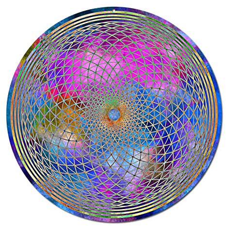 Sonnenfänger  Kronen Chakra  Fensterbild Nr.17. Ø 15 bis 40cm · Geschenk Weihnachten Geburtstag Liebesgeschenk Danke · Symbol Meditation Aufhänger Suncatcher Blickfang Fensterdekoration