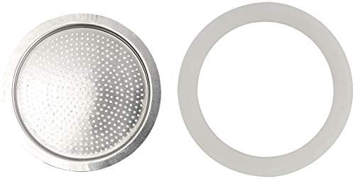 Cucina di Modena Espresso Dichtungsringe: Ersatz-Aluminium-Sieb für 9-Tassen-Espressokocher (Espressomaschine Dichtungsring, Espresso-Ersatzfilter-Set, Kaffeemaschine)