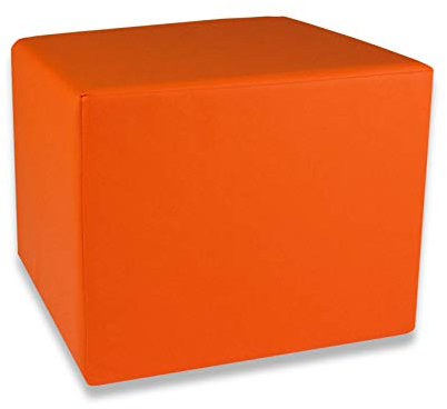 Fränkische Schlafmanufaktur Stufenlagerungswürfel, Bandscheibenwürfel, Lagerungswürfel, mit Soft-Kunstlederbezug, ca. 45x40x35 Farbe Orange