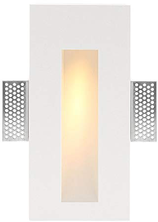 HUTT Baliza empotrada escayola, 110x245mm, 1W, Blanco cálido