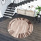 TAPISO Sari Teppich Rund Braun Beige Modern Streifen Bordüre Meliert Design Wohnzimmer Schlafzimmer ÖKOTEX 150 x 150 cm