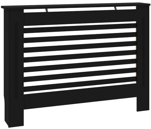 vidaXL Cache-radiateur Noir 112x19x81,5 cm MDF