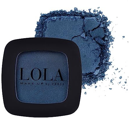 Lola Make-Up Mono Lidschatten, Dunkelblau, Satin, Reichhaltige Intense Pigmentierung, Hohe Deckkraft, Verwenden Sie Nass & Trocken, Alle Hauttöne, Mineralölfrei, Vegan & Tierversuchsfrei, Nr. 007
