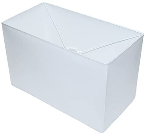 Lampenschirm 390x290x250 mm Sockel x Höhe | Ausführung Baumwolle, weiß | Quader | In E27 Fassung (groß) | Lampenschirm 39 x 19 x 25 cm