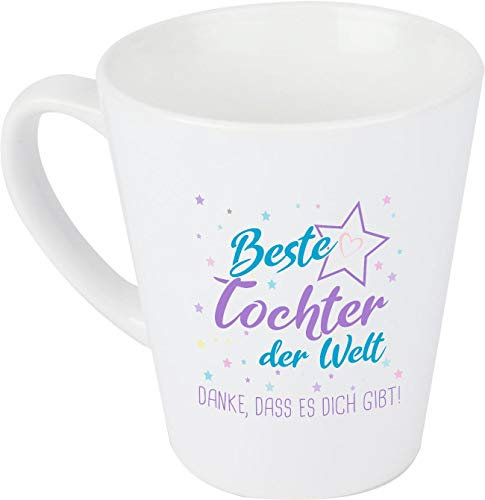 Shirtinstyle Kaffeepott Latte Tasse, Beste Tochter der Welt, Familie Verwandschaft, Liebe, Freude, Dankbarkeit