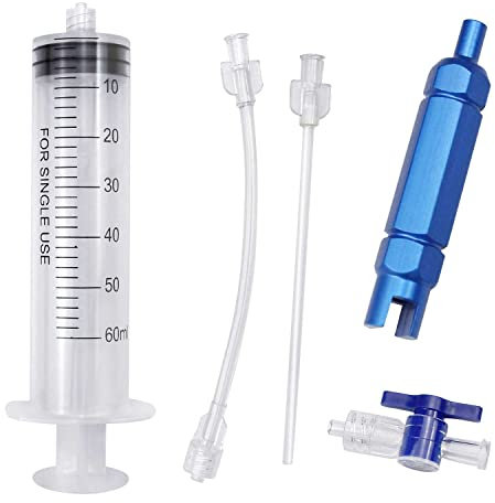60ml Fahrrad Tubeless Dichtmittel Injector Fahrrad Sealant Reifendichtmittel Injector Tubeless Reifendichtmittel Spritze mit Ventileinsatz-Entfernungswerkzeug for Dichtungsmittel und No Tubes Sealant