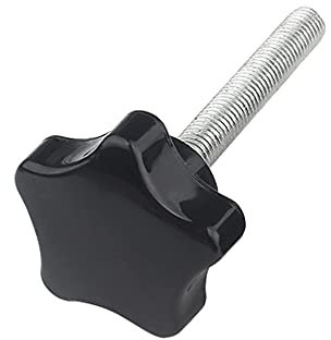 Oneyijun 4 pièces M8 x 80mm Star Vis moletée de la poignée du bouton de serrage Diamètre de la tête 38 mm Boutons Écrou Vis Remplacement du fil Poignée de machine Vis à métaux