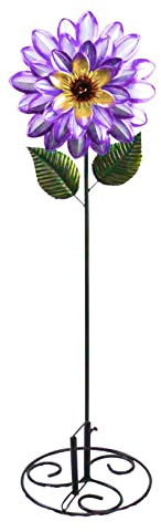 Red Carpet Studios, Dahlia Garden Stake, 39-Inches,Purple