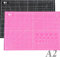 Premium Schneidematte A2 60x45cm 5-Lagig selbstheilend Schneideunterlage im A2-Format Rosa/Schwarz selbstheilende Cutting Mat mit beidseitigen Rastern und Markierungen in cm Nähen Basteln Modellbau