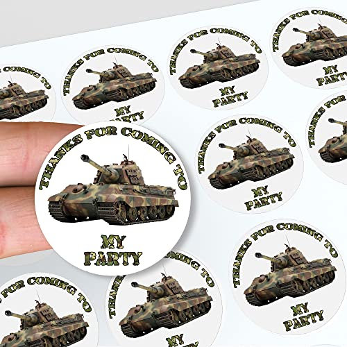 Army Thank You Geburtstagsparty-Aufkleber für Partytüten & Zuckertüte (24 Aufkleber)