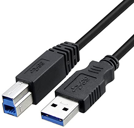 Smays Scan Printer Cable USB B 3.0, A to B Cord for Blu-ray Drive and Hard Disk Enclosure, 6 ft