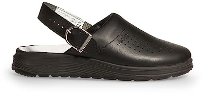 ABEBA 87030 - Unisex Schuhe - ACTIVE Clog SRC - Perforiertes Design - EU 37 - Schwarz - Futtermaterial: Stoff - Mit Schnallenverschluss