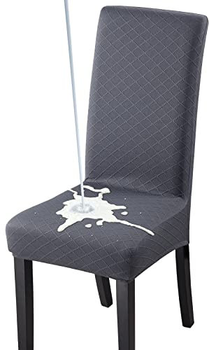 Fuloon Stuhlhussen wasserdichte, Stretch Stuhlbezug Moderne Stuhlüberzug Elastische Abnehmbar Waschbar Spannbezug für Esszimmerstühle Schwingstuhl 4er Set