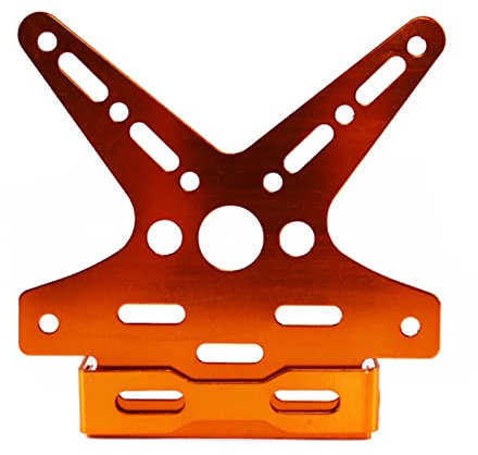 BEUTEE Electroplate Aluminum Alloy Motorcycle Rear License Plate Frame Motorbike Scooter Number Plate Holder 5 Colors (Color : A Gold 16.5x16cm, Size : 7)