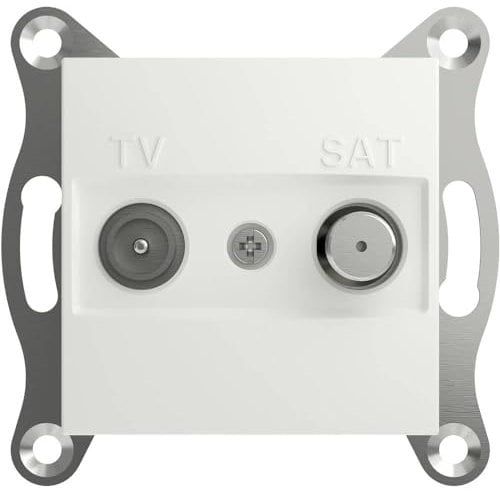 Schneider Electric Asfora EPH3470121D - Presa TV SAT, 1dB, IEC+F, bianco, codice articolo EPH3470121D