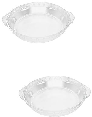 HEMOTON 2st Auflaufform Aus Glasofen-backformen Glaswaren Backen Servierplatten Aus Glas Kleine Kuchenform Auflaufform Mit Griff Bräter Aus Glas Kuchen Backformen Küchenwaren Runden