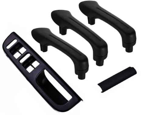 ZAYMDO Poignées Porte Intérieure, Poignée Porte Fenêtre Interrupteur Couvercle compatible avec V-W Golf 4 J-etta MK4 Bora 1998-2004