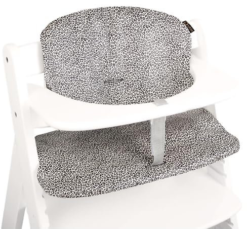 Ukje | Sitzkissen für Hauck Alpha Plus, Hauck Beta Plus | Aus biologischer Baumwolle | Geeignet als Hauck Hochstuhl Sitzauflage, Hauck Sitzverkleinerer, Hauck Hochstuhl (graues faultier)