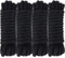 Dock Lines 20' x 1/2 Double Braided Marine Mooring Ropes 4 Pack, Dock Rope 4 Colors Boat Ropes for Docking with 12'' Eyelet Premium Dock Lines for Boats - Black