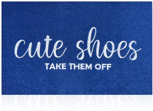 AOAOPQ Outdoor Rug Welcome Front Door Entrywa Mat, Washable Indoor Mats for Layered Door Mats Porch, Large 24x36 Front Porchm,Farmhouse Blue